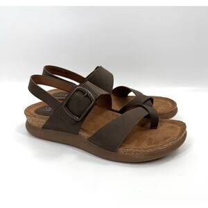 Eurosoft By Sofft Women's Hampton Wedge Sandals Size 11 Med Width Brown Suede